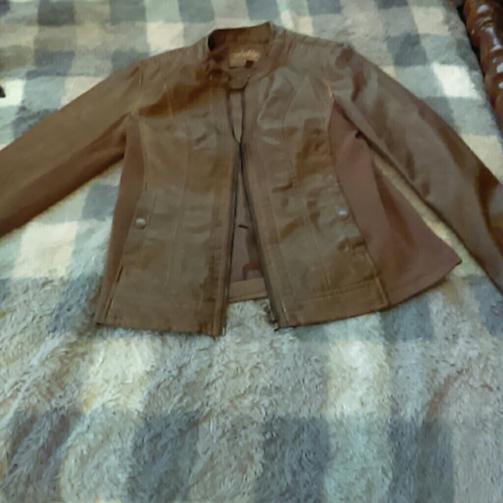 Faux leather moto jacket